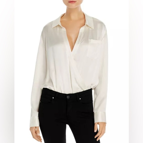 T by Alexander Wang Tops - T. By Alexander wang silk crossover bodysuit size 4